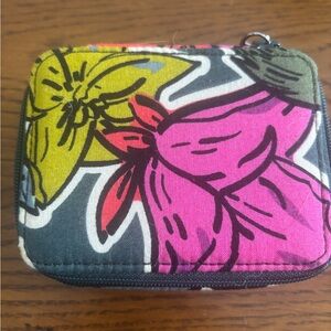 Vera Bradley Quilted Floral travel pill case - Pink, Yellow, Black, Green